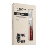 Conjunto de 6 facas para bife com lâmina de 11 cm tingidas de vermelho floresta - Arcos