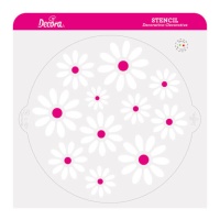 Stencil de margaridas de 25 cm - Decora