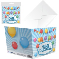 Balões de cartão de aniversário