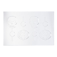 Moldes de plástico termoformado para chupa-chupas de chocolate de Halloween - Dekora - 8 cavidades
