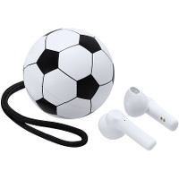 Auriculares Bluetooth de 3 W com estojo em forma de bola de futebol