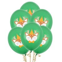 Balões de látex de Veado Baby de 30 cm - PartyDeco - 50 unidades