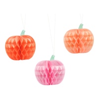 Pendente decorativo com maçãs coloridas - 3 pcs.