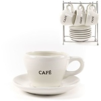 Chávena de 100 ml de café branco - 6 serviços