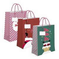 Saco de presente Feliz Natal 45 x 33 x 10 cm - 1 unid.