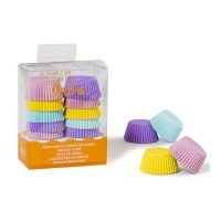 Mini cápsulas para cupcakes em tons pastel - Decora - 200 peças