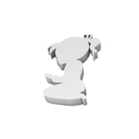 Figura de Comunhão de esferovite de menina rezando - 17 x 28 cm