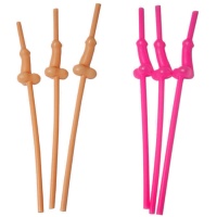 Palhinhas com pénis - 3 peças