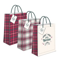 Saco de oferta clássico de Natal 23 x 18 x 10 cm - 1 unidade.