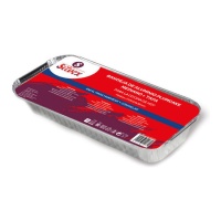 Recipiente descartável retangular com tampa 27,2 x 12,8 x 3,8 cm - 5 unidades