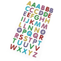 Letras autocolantes coloridas de 1,5 cm