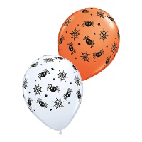 Balões de Látex de Aranhas e Teias de Aranha de 30 cm - 6 unidades