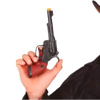 Pistola de cowboy preta - 20 cm