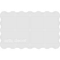 Base de carimbo acrílica ergonómica quadrada de 5 x 8 x 0,8 cm - Artis decor