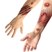 Tatuagens autocolantes de feridas de mordida