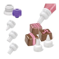 Conjunto de bicos para decoração de chocolate - Wilton - 5 peças