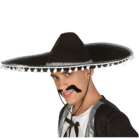 Chapéu mexicano preto para adultos