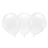 Balões de látex 30 cm transparente cristal biodegradável - PartyDeco - 100 unidades