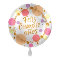 Feliz Aniversário balão com pontos de polca 43 cm - Premioloon