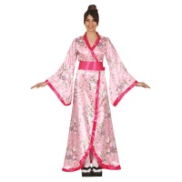 Fato de gueixa floral para mulher
