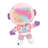 Balão de astronauta rosa de 54 x 69 cm - Grabo