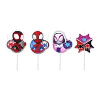 Vela do Spidey de 4 cm - 4 unidades