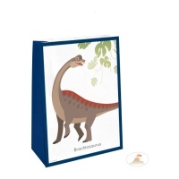 Sacos de papel Dinossauros Pré-históricos com autocolantes - 4 unidades