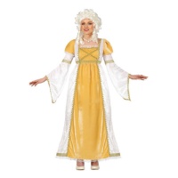Fato de cortesã branco para mulher