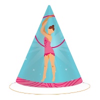 Chapéus de ginástica rítmica - 6 unidades