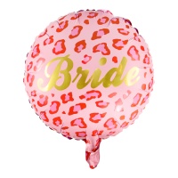 Balão rosa leopardo noiva 45 cm - PartyDeco