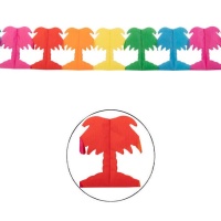 Guirlanda de palmeira de papel colorido - 6 m