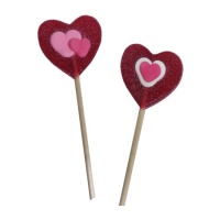 Chupa-chupa Heart Love de 40 g - 1 unidade