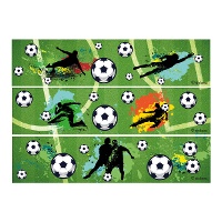 Tira comestível para borda de bolo - Futebol, 21 x 4,9 cm - 3 unidades