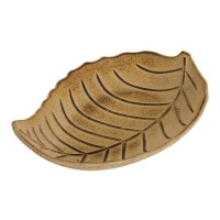 Tabuleiro decorativo de 30 cm com folha de efeito envelhecido - DCasa
