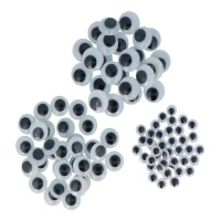 Olhos fosforescentes móveis sortidos - Innspiro - 100 unid.