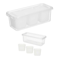 Organizador de 28,2 x 12 x 8,8 cm com 3 compartimentos altos