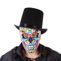 Máscara de Caveira Colorida para Catrina