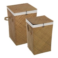 Cestos para roupa suja em fibra de milho - 2 unid.