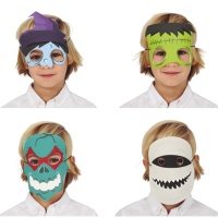 Máscaras de monstros de Halloween infantis - 1 unidade