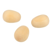 Ovo de Páscoa de madeira 2,2 x 1,6 - Artemio - 12 unid.
