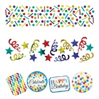 Confettis de Happy Birthday Arco-íris de 34 g