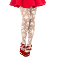 Meias de rede com flocos de neve