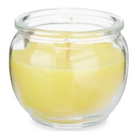 Vela perfumada de citronela num copo de vidro de 7 cm