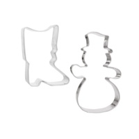 Cortador de boneco de neve e botas de Natal - Scrapcooking - 2 unidades
