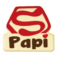 Sinal de chocolate Super Papi branco - Dekora - 84 unidades