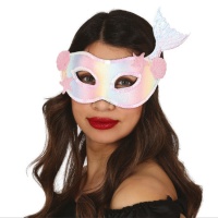 Máscara sereia rosa