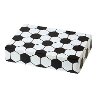 Caixa de 23,5 x 16 x 5 cm de futebol