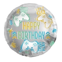 Feliz Aniversário Balão de Jogo de Vídeo 45 cm - Folat