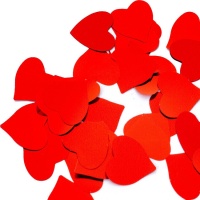 Confetti de grandes corações vermelhos 15 gr