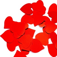 Confetti de corações vermelhos grandes 15 gr